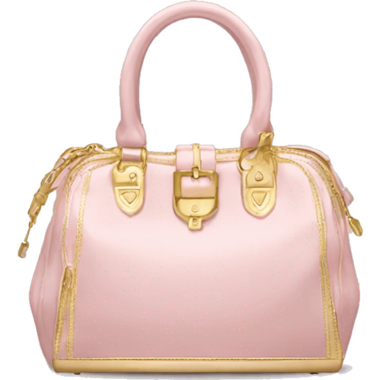 Light pink bag with gold hardware  emoji