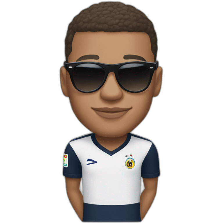 Kylian Mbappé wearing sunglasses  emoji