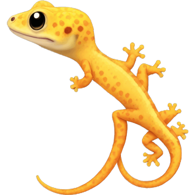 leoard gecko orange and yellow emoji