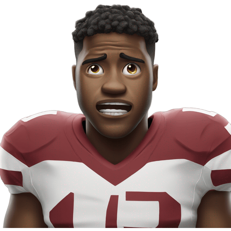 OU football player crying emoji