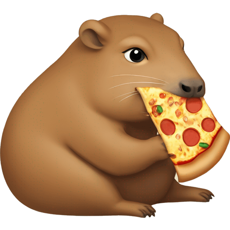 capybara eating pizza  emoji