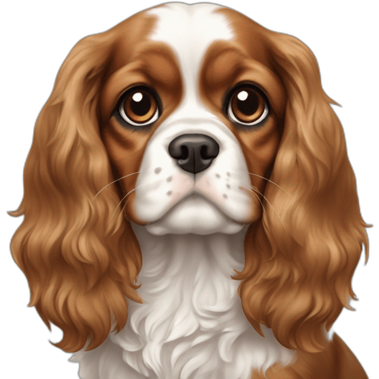 King Charles spaniel puppy Blenheim emoji