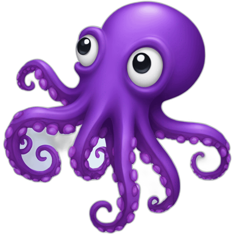 purple octopus send paper plane emoji