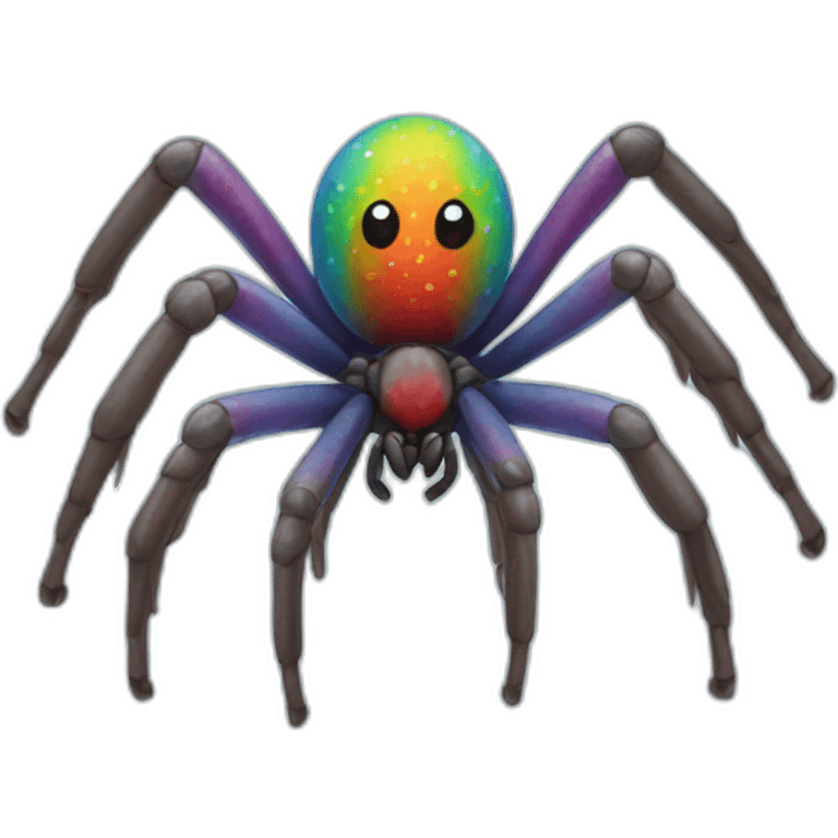 a rainbow spider emoji