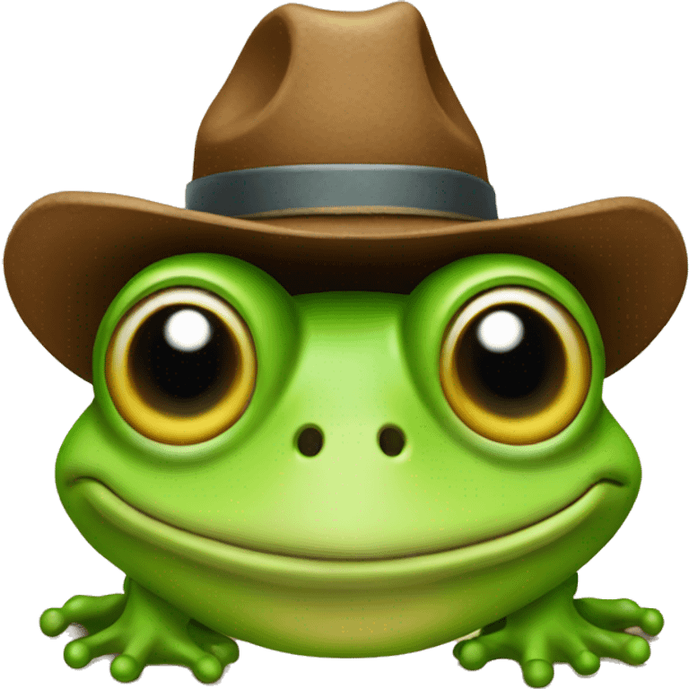 Frog with a cowboy hat  emoji