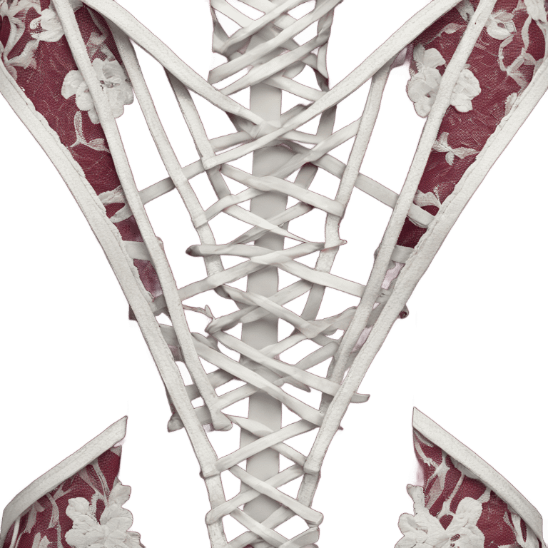 burgundy lace corset emoji