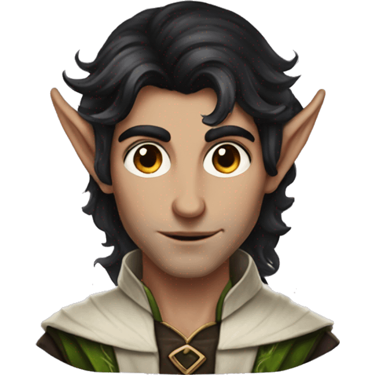 dark hair male elf fantasy emoji