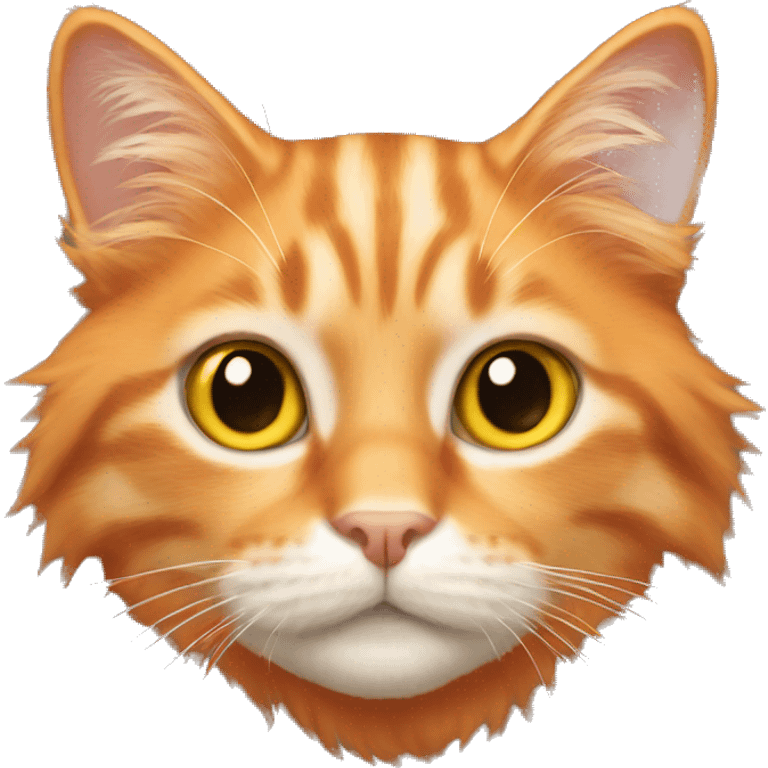 Orange cat long hair  emoji