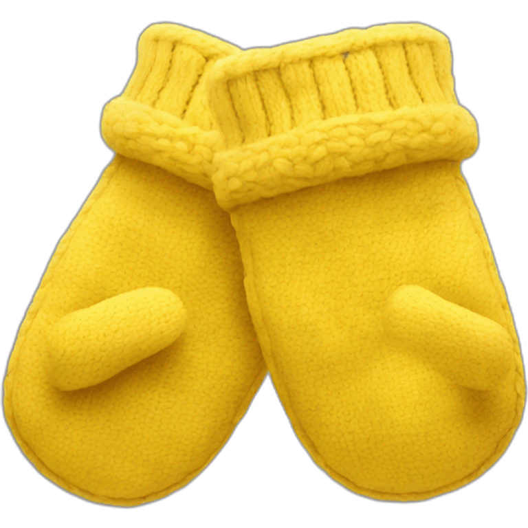 yellow color mittens emoji