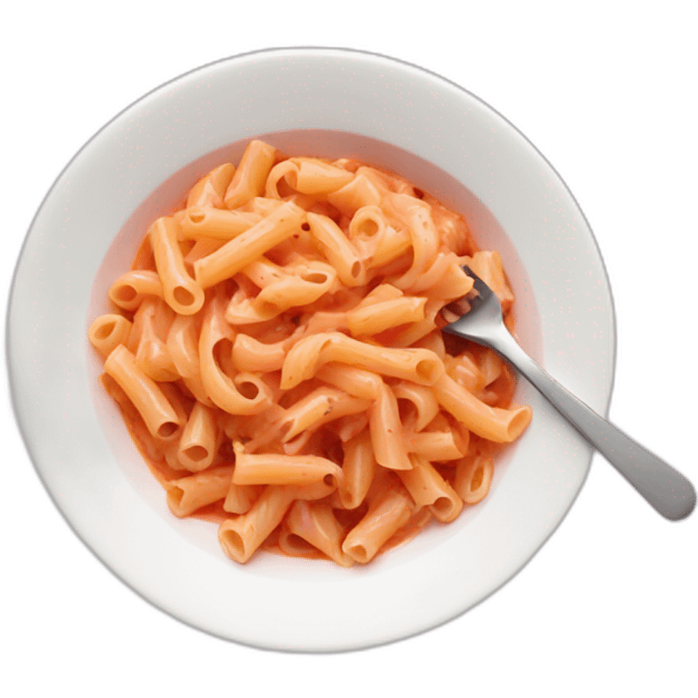 Eating pink sauce pasta emoji