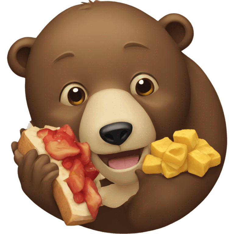 bear eating emoji