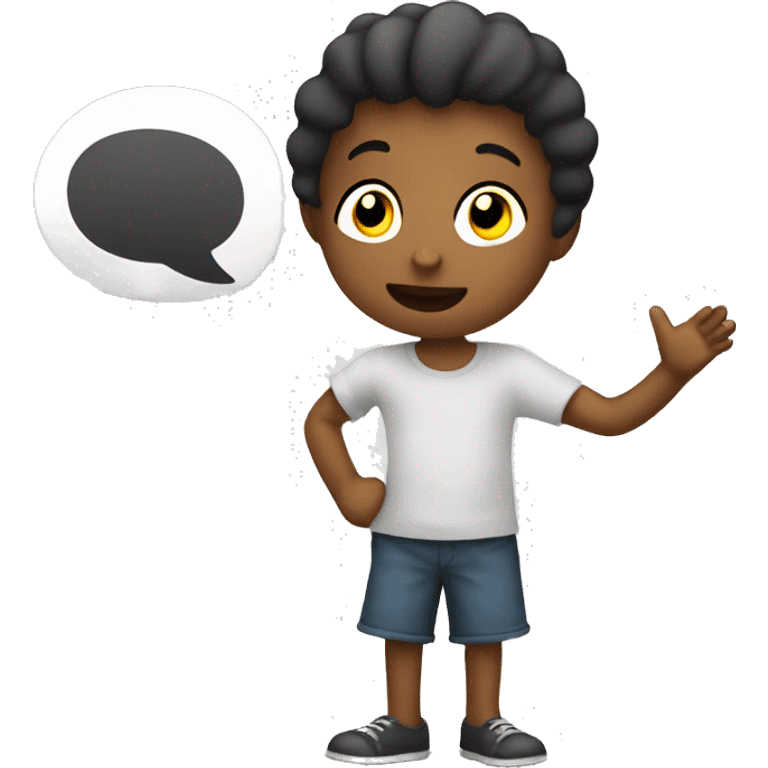 talking child with speech bubble  emoji