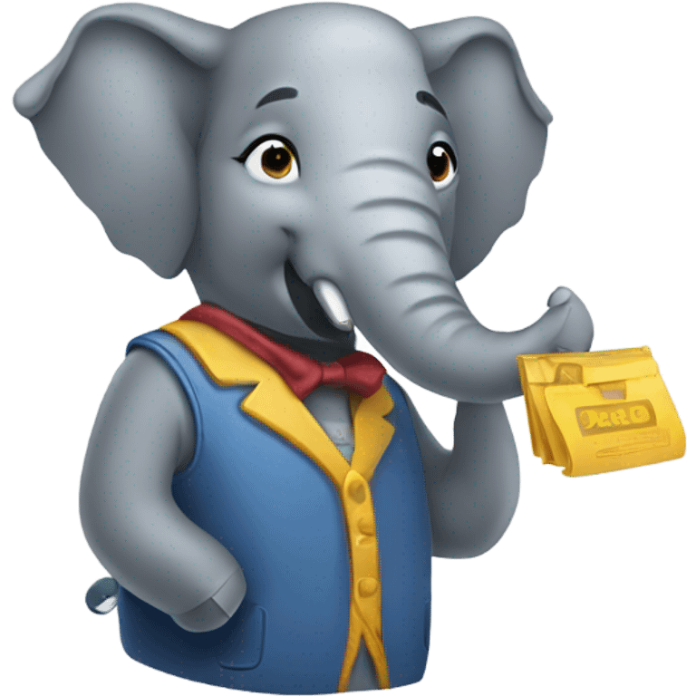 Elephant cashier emoji