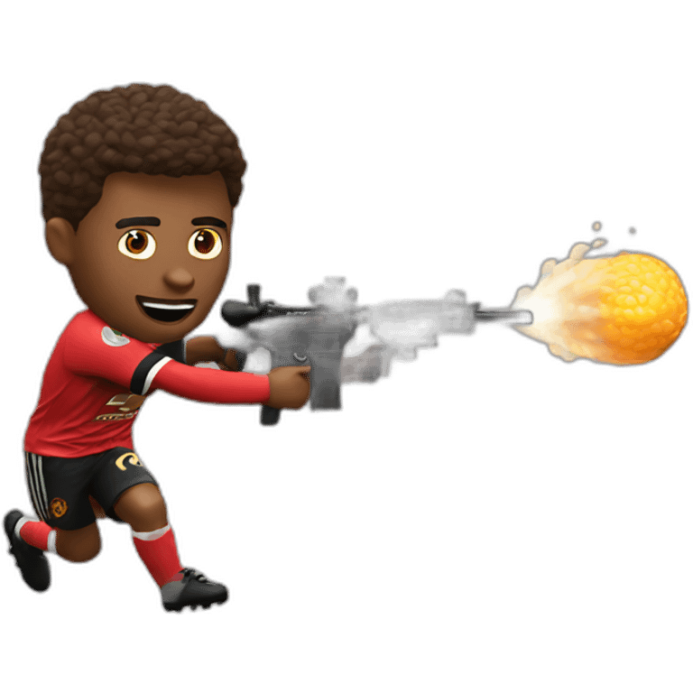 manchester united player shooting emoji