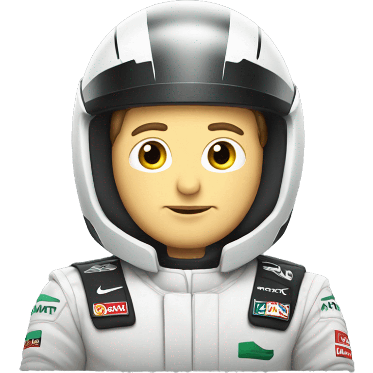 Elon musk in a F1 car emoji