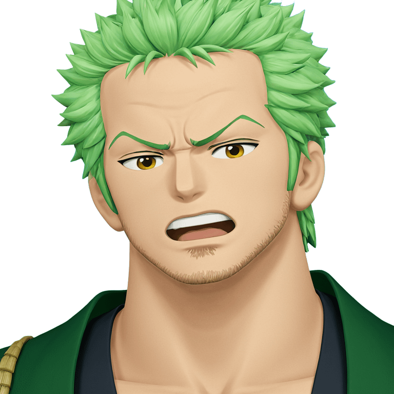 zoro in green kimono portrait emoji