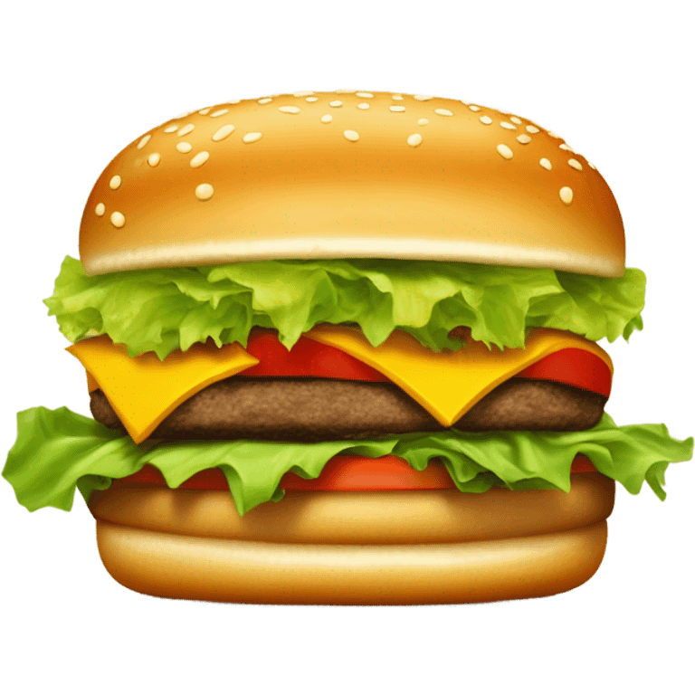 Cheeseburger with French fries emoji