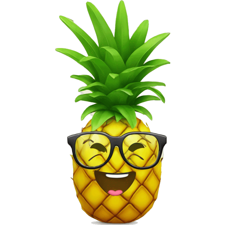 Pineapple with glasses emoji