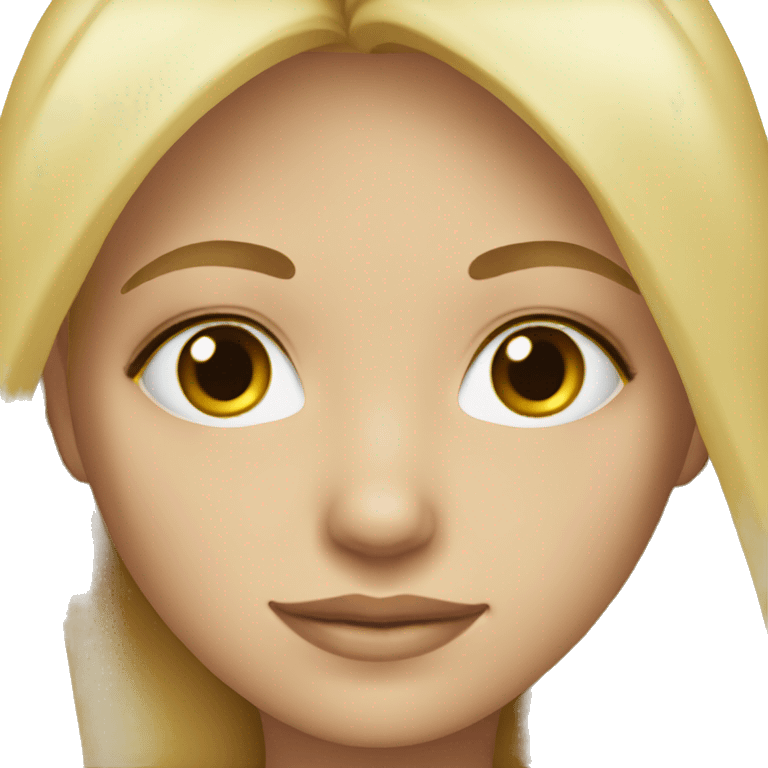 Girl blond eye bleu  emoji