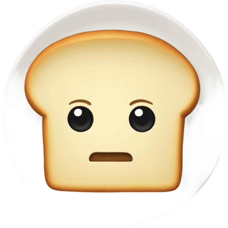 white bread on a plate  emoji