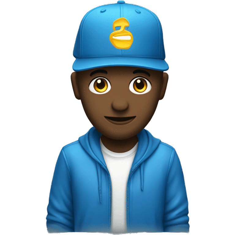 Hazme un dj con una gorra azul emoji