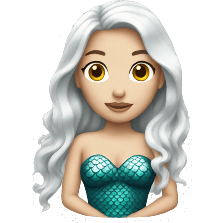 White brunette Mermaid  emoji