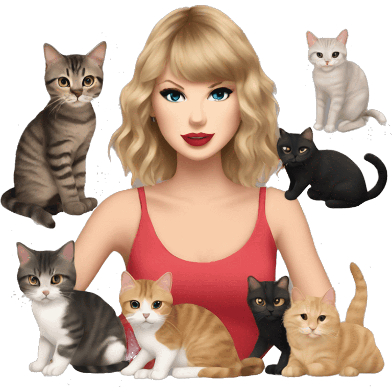 Taylor swift with her cats emoji