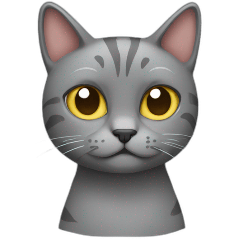 Grey cat saying no emoji