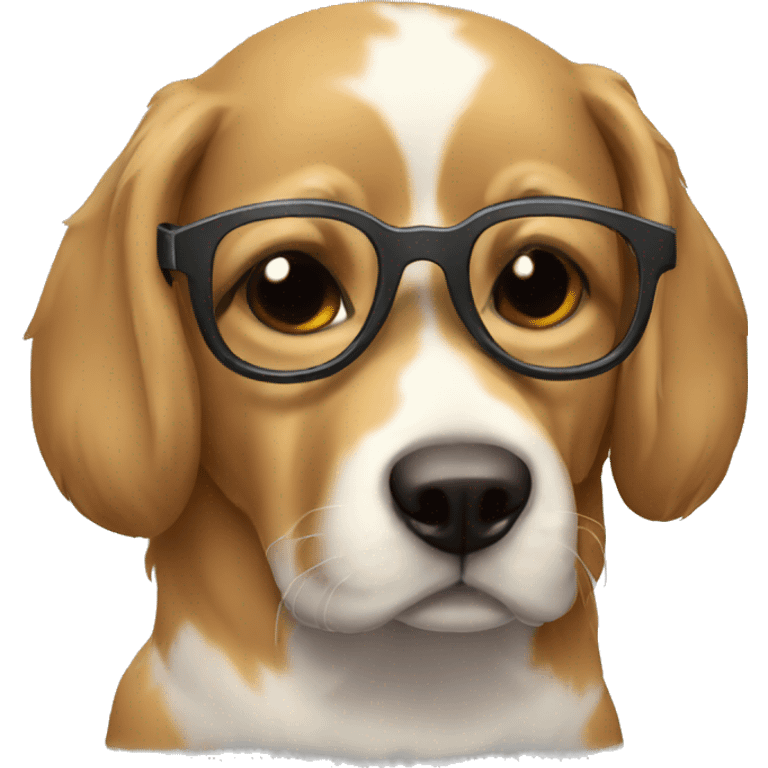 Perro con gafas emoji