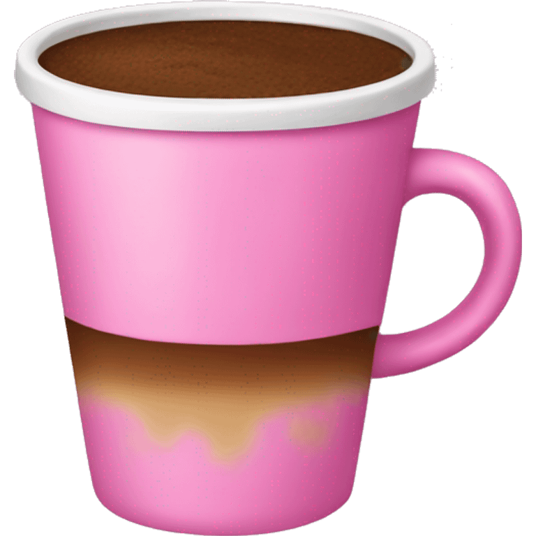 Pink coffee emoji