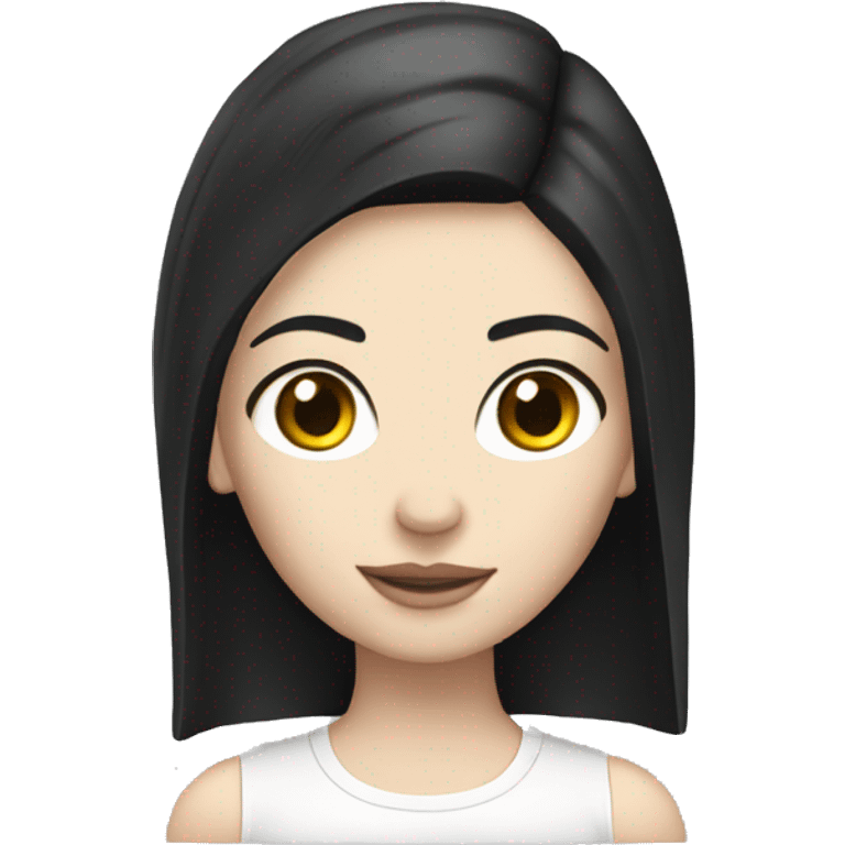 Pale girl black hair with audi car emoji