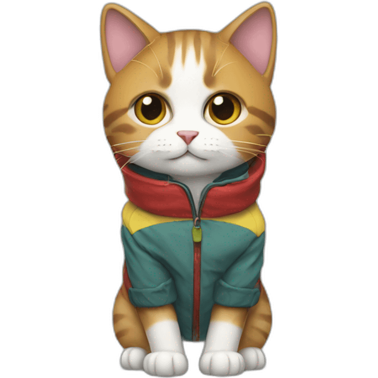 tricolor cat with jacket emoji