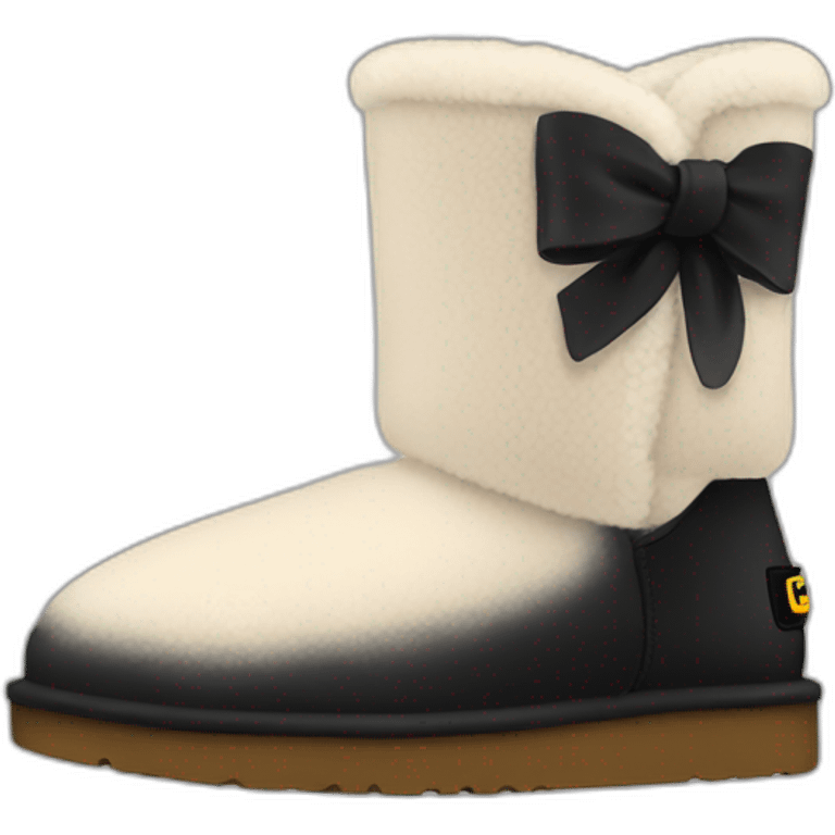 Black mini ugg boots emoji