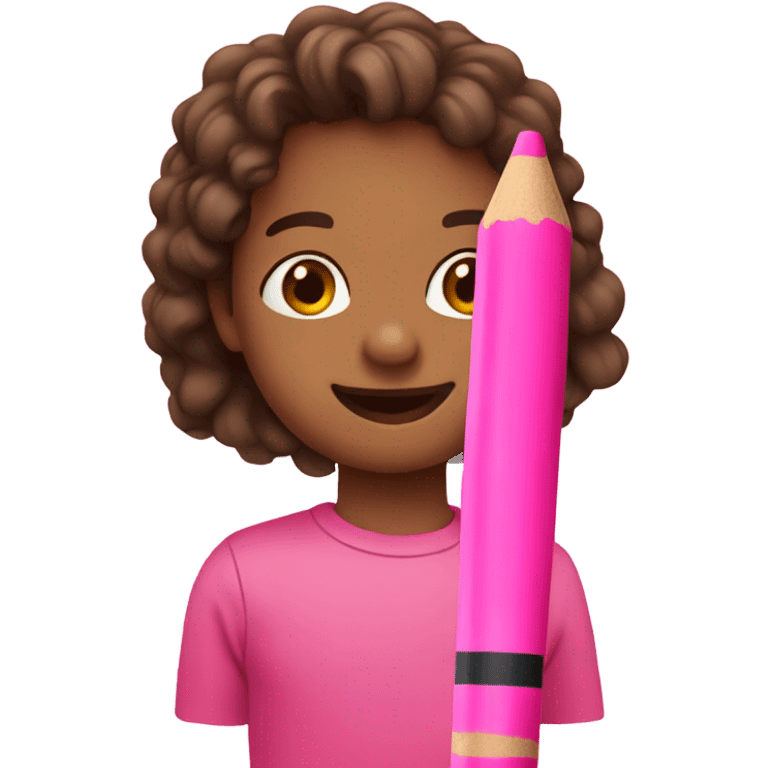 pink crayon emoji