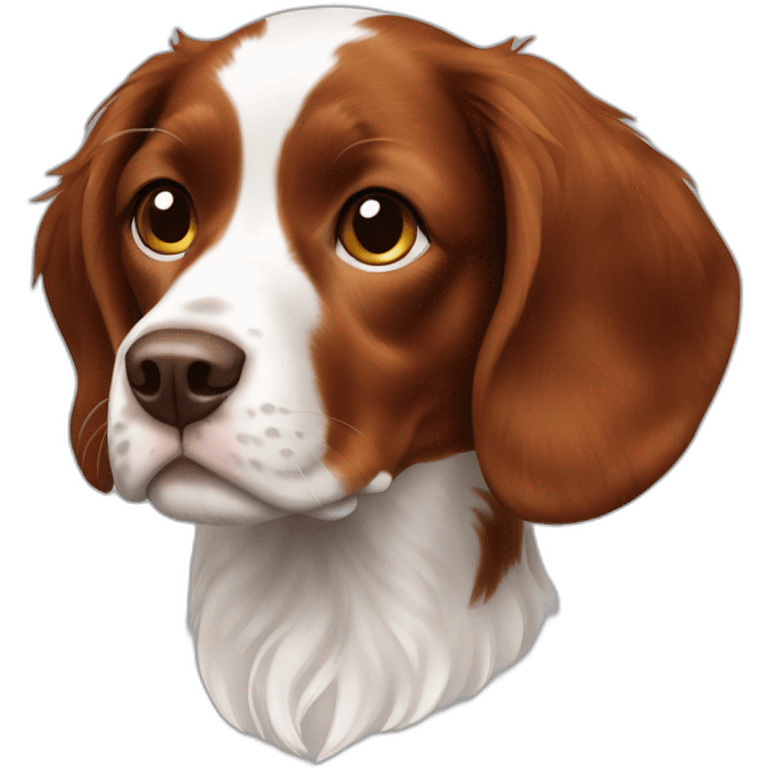 tricolor Brittany spaniel emoji