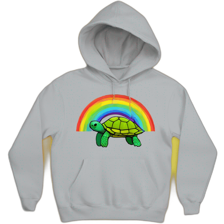 turtle rainbow hoodie groovy emoji