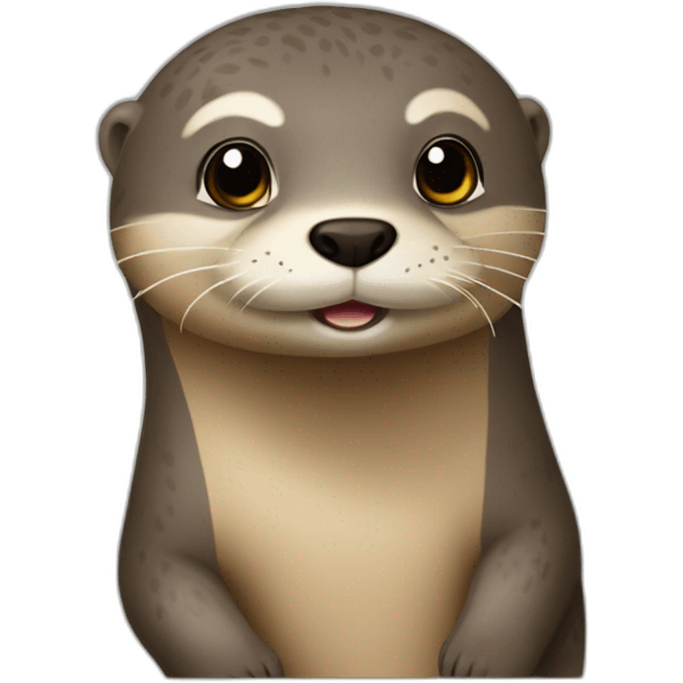 Loutre sur un zi emoji