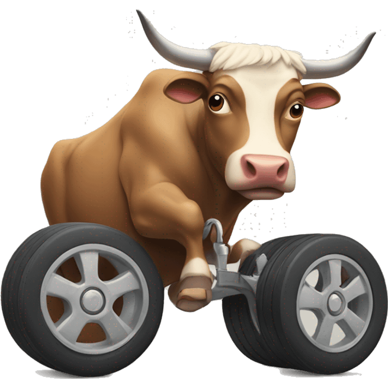 Bull with wheels emoji