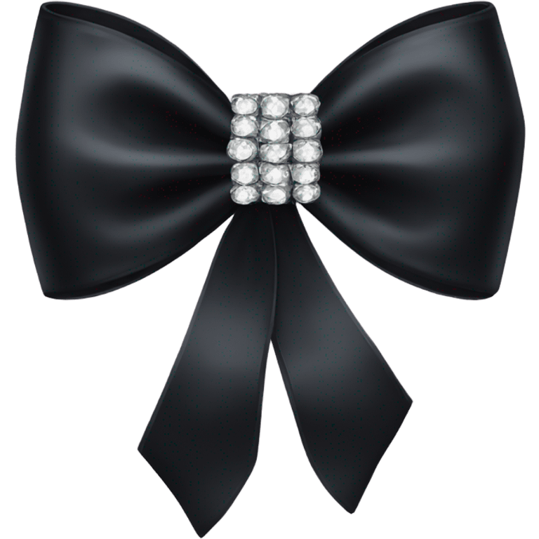 black silk bow with diamonds emoji