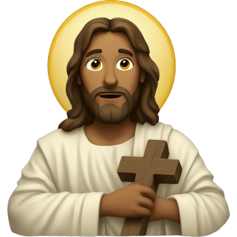 Jesus holding a cross  emoji