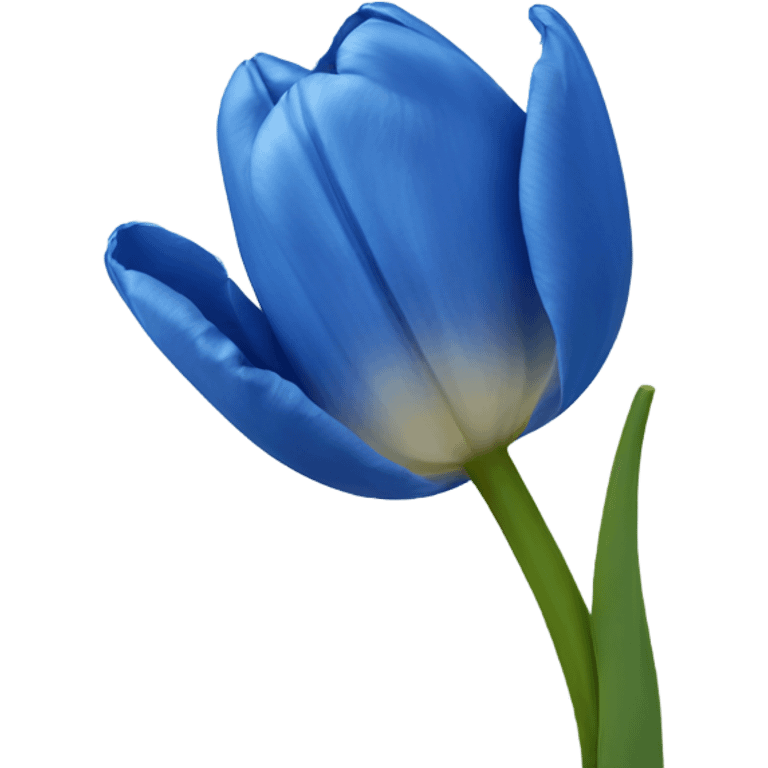 Blue tulip emoji