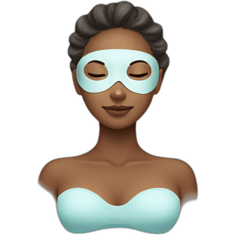 girl with spa mask relaxing emoji