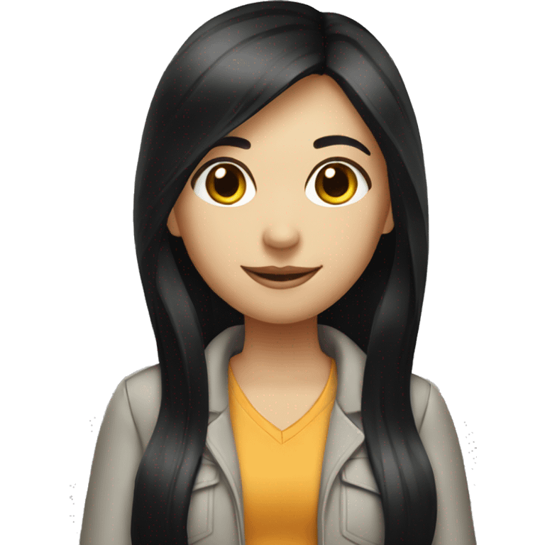 Environmental engineer girl long black hair emoji