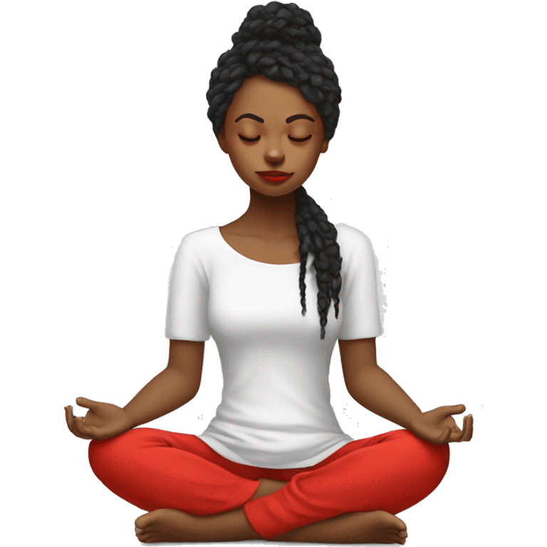 Paytas meditating red beautiful girl  emoji