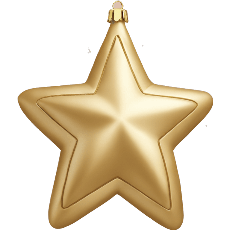 christmas decoration satin gold star  emoji