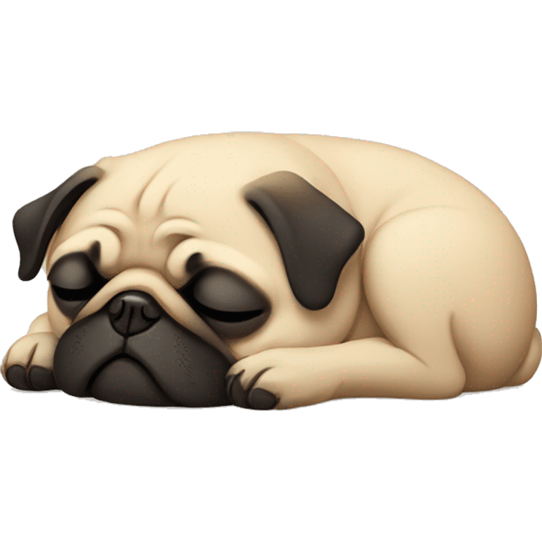 Pug sleeping  emoji