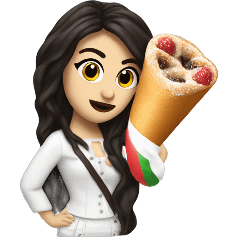 italian cannolli + charli xcx brat emoji