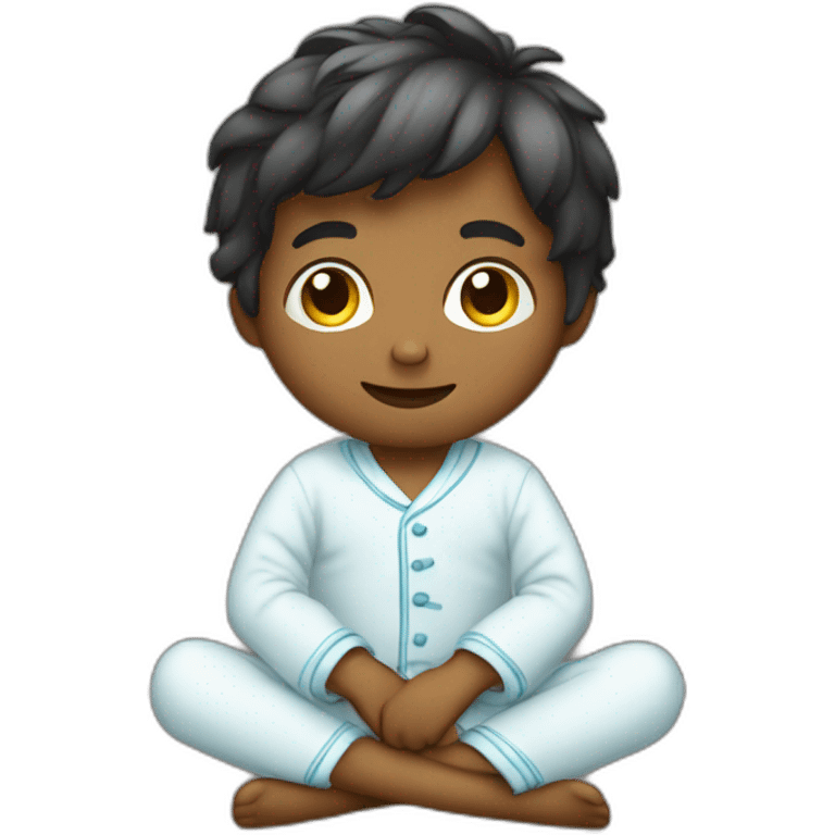 pyjama boy sitting emoji