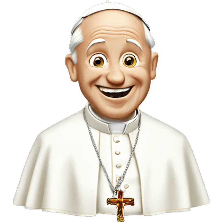 The pope laughing  emoji