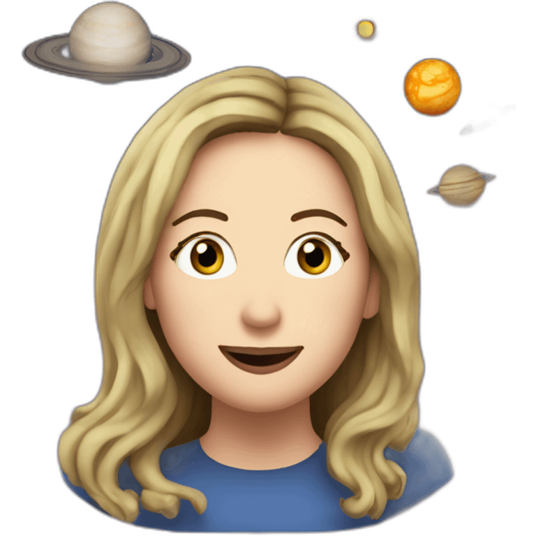 Victoria coren floating in space emoji